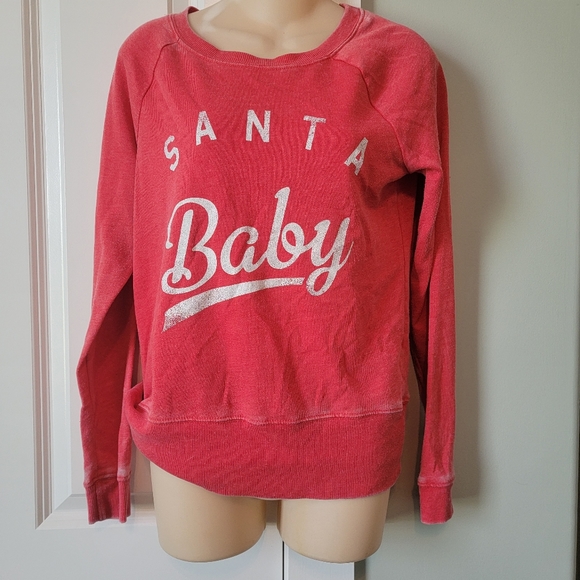 Grayson Threads Tops - Vintage look Santa Baby sweatshirt